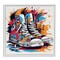 Stupell Industries Colorful Sneakers Graffiti Splash Framed Giclee, design by Creative Studio